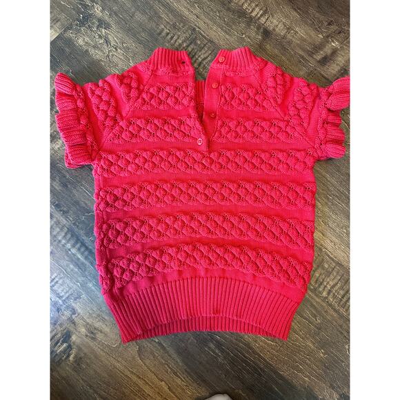 Janie and Jack bradbury red textured sweater girls size 4 - Picture 3 of 3